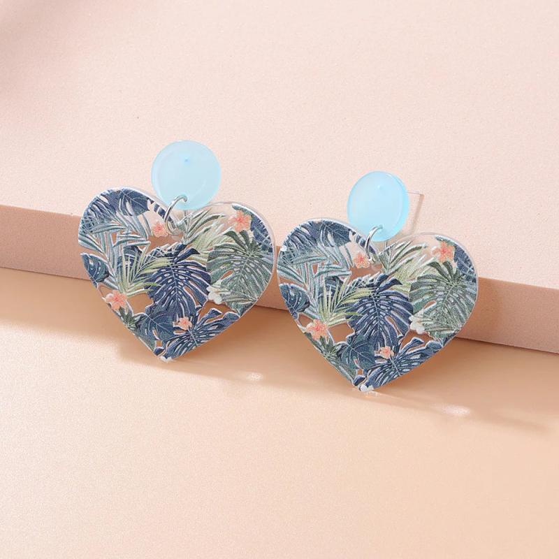 Candy Acrylic Heart Earrings - Party Jewelry