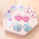 Candy Acrylic Heart Earrings - Party Jewelry