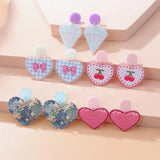 Candy Acrylic Heart Earrings - Party Jewelry