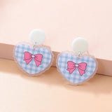 Candy Acrylic Heart Earrings - Party Jewelry