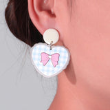 Candy Acrylic Heart Earrings - Party Jewelry