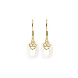 Oriental Chinese Style Ring Jade Earrings Women's Palace Retro Jewelry