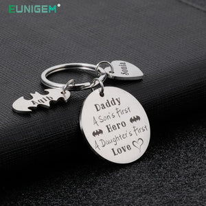 Daddy Hero Keychain Personalized Father's Day Gift