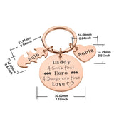 Daddy Hero Keychain Personalized Father's Day Gift
