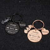 Daddy Hero Keychain Personalized Father's Day Gift