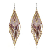 Geometric Colorful Beads Tassel Boho Earrings