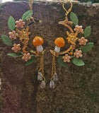 Mushroom Golf Moon Fairy Earrings Dangle Drop