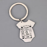 Siamese Baby Stats Personalized KeyChain Dad Mom Keepsake Jewelry