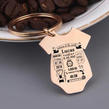 Siamese Baby Stats Personalized KeyChain Dad Mom Keepsake Jewelry