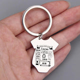 Siamese Baby Stats Personalized KeyChain Dad Mom Keepsake Jewelry