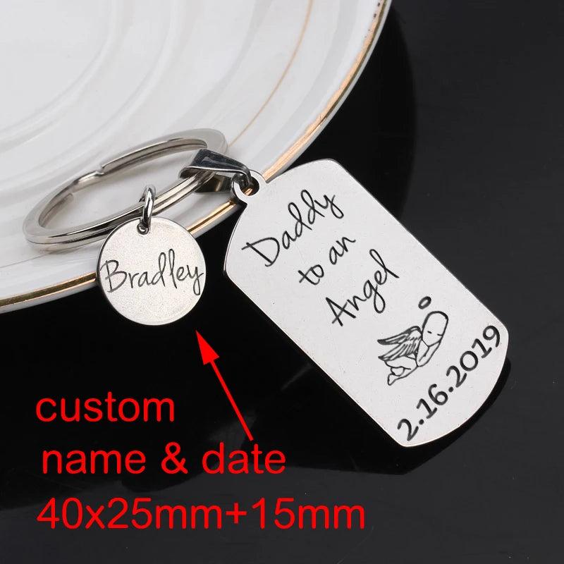 Child Name Time Keychain Miscarriage Gift Loss Of A Child Personalized