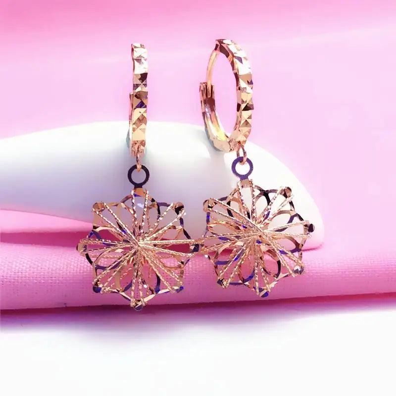 925 Silver Women's 18K Brushed Earrings Purple Gift