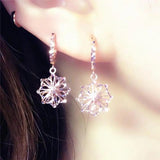 925 Silver Women's 18K Brushed Earrings Purple Gift