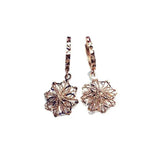 925 Silver Women's 18K Brushed Earrings Purple Gift