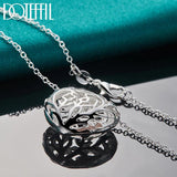 925 Silver Love Heart Ball Pendant Necklace Wedding Jewelry