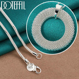 925 Silver Circle Weave Pendants Necklace 18-30 inch Chain