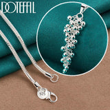 925 Sterling Silver Grape Bead Necklace 18-30 Inch Chain
