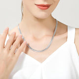 925 Sterling Silver 6mm Full Sideways Necklace 8/18/20/24 Inch Chain