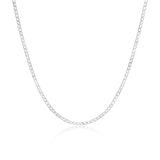 925 Silver Necklace 2-12MM 40-75cm Face Chain Lobster Clasp Men Women