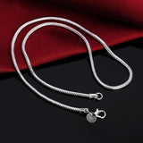 925 Sterling Silver 3mm Snake Chain Necklace Bracelet Wedding Engagement Jewelry