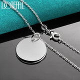 925 Sterling Silver Round 925 Label Pendant Necklace 16-30 Inch Chain