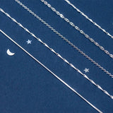 MloveAcc 925 Sterling Silver Basic Chain Necklace