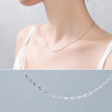 MloveAcc 925 Sterling Silver Basic Chain Necklace