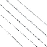 MloveAcc 925 Sterling Silver Basic Chain Necklace