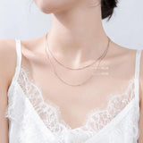 MloveAcc 925 Sterling Silver Basic Chain Necklace