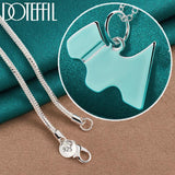 925 Silver Chain Dog Tag Pendant Necklace for Women