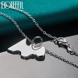 925 Silver Chain Dog Tag Pendant Necklace for Women