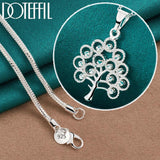 925 Silver Tree Pendant Necklace 18-30 Inch Chain