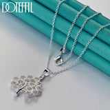 925 Silver Tree Pendant Necklace 18-30 Inch Chain
