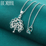 925 Silver Tree Pendant Necklace 18-30 Inch Chain