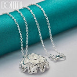 925 Silver Rose Flower Pendant Necklace 18-30 Inch Chain Wedding Engagement