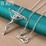 925 Silver Jesus Cross Pendant Necklace 18-3 Inch Chain