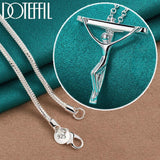 925 Silver Jesus Cross Pendant Necklace 18-3 Inch Chain