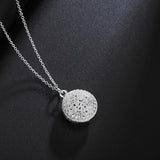 925 Silver Hollow Round Necklace 16-30 Inch Chain Wedding Jewelry