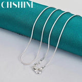 925 Silver Heart Butterfly Necklace 16-30 Inch Charm Jewelry