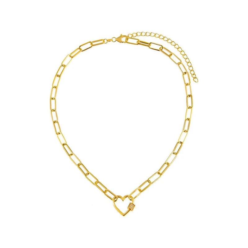 18K Summer Mama Clavicle Chain Necklace CZ