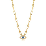 18K Summer Mama Clavicle Chain Necklace CZ