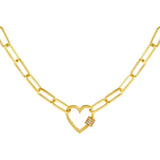 18K Summer Mama Clavicle Chain Necklace CZ