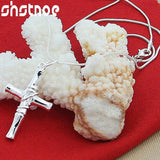 925 Sterling Silver Cross Pendant Necklace 16-30 Inch Chain