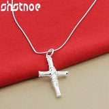 925 Sterling Silver Cross Pendant Necklace 16-30 Inch Chain