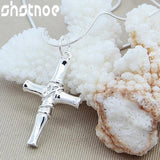 925 Sterling Silver Cross Pendant Necklace 16-30 Inch Chain