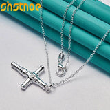 925 Sterling Silver Cross Pendant Necklace 16-30 Inch Chain