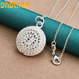 925 Silver 16-30 Inch Chain Pendant Necklace Women Engagement Wedding Gift