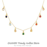 Colorful Beaded Necklace Bohemian Tassel Chain Jewelry