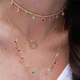 Colorful Beaded Necklace Bohemian Tassel Chain Jewelry