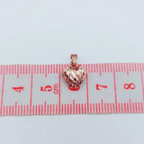 585 Purple Small Heart Pendant Necklace for Woman 14K Rose Jewelry